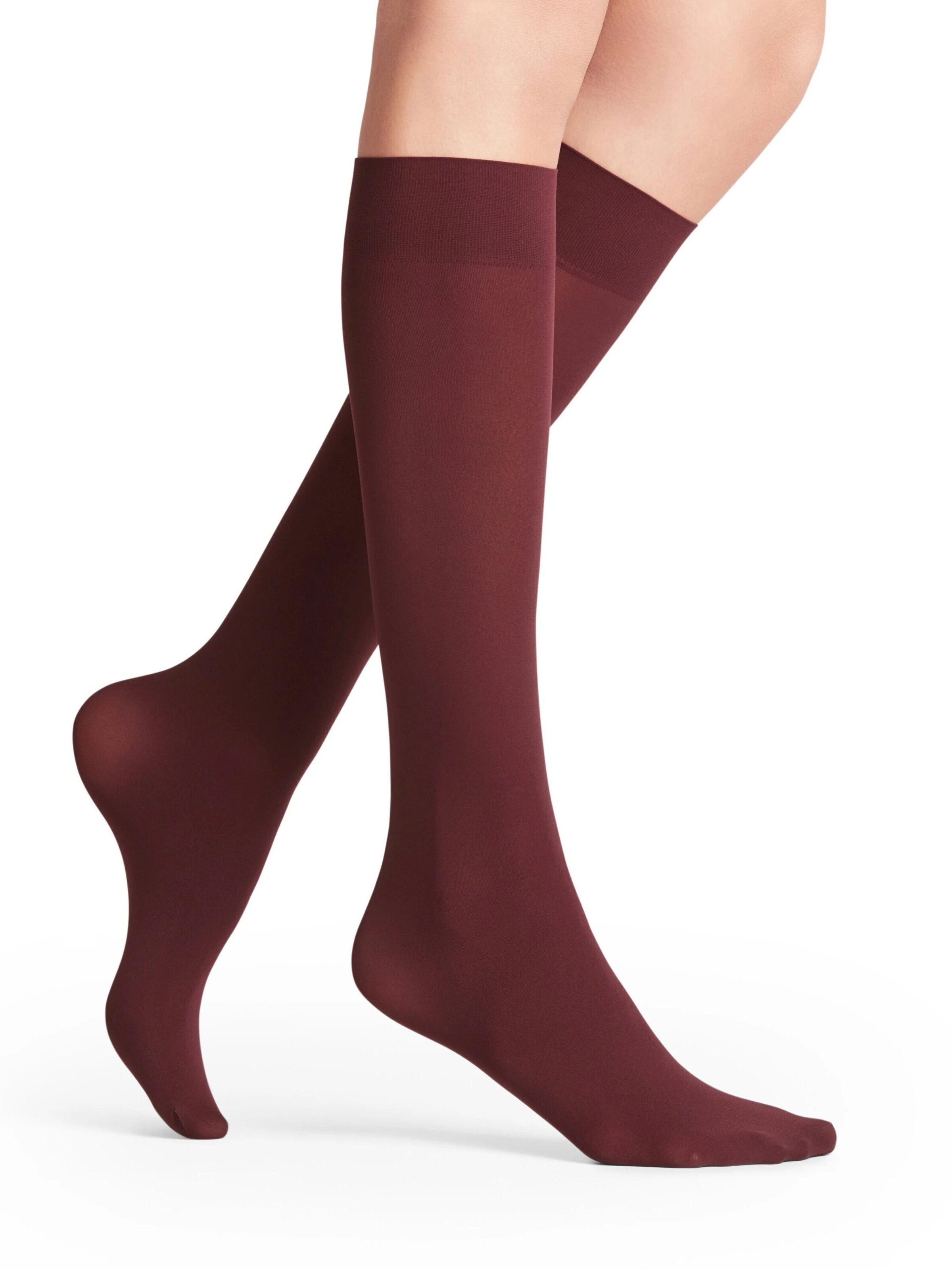 FALKE Overknee Strümpfe 'Pure Matt'‌‌‌‌‌‌‌‌‌ in Rot