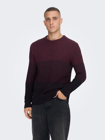 Pull-over 'Tuck' Only & Sons en rouge