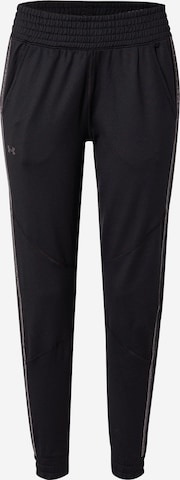 UNDER ARMOUR - Tapered Pantalón deportivo 'ColdGear' en negro: frente