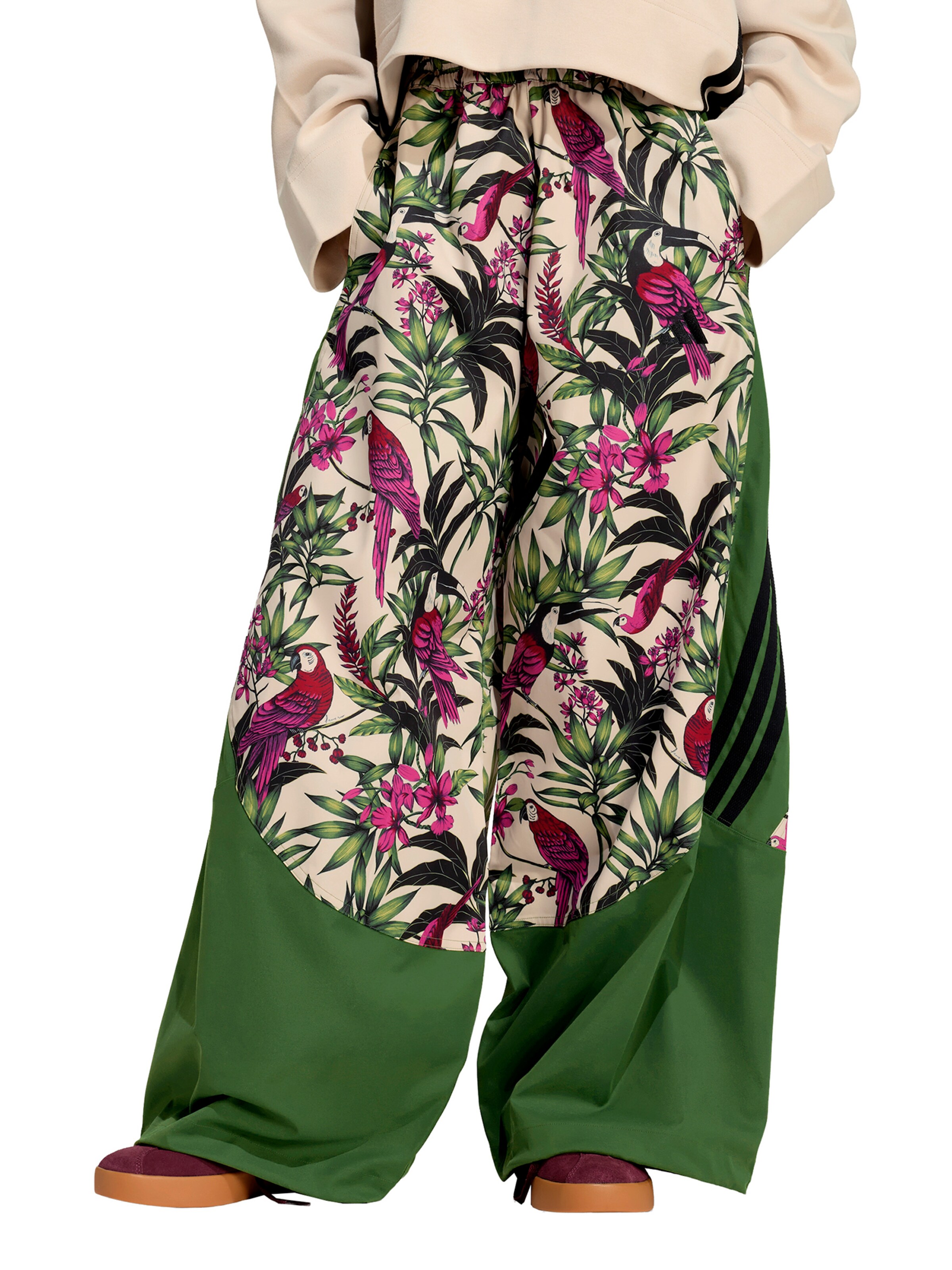 ADIDAS SPORTSWEAR Baggy Sportnadrágok 'FARM PRM' - zöld: elől