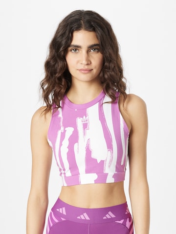 Top 'Thebe Magugu' di ADIDAS ORIGINALS in lilla: frontale