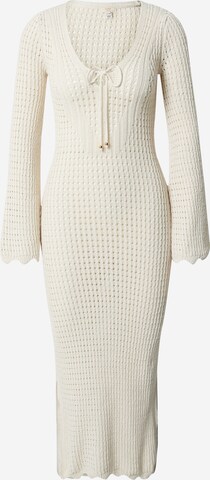 River Island - Vestido de malha em branco: frente