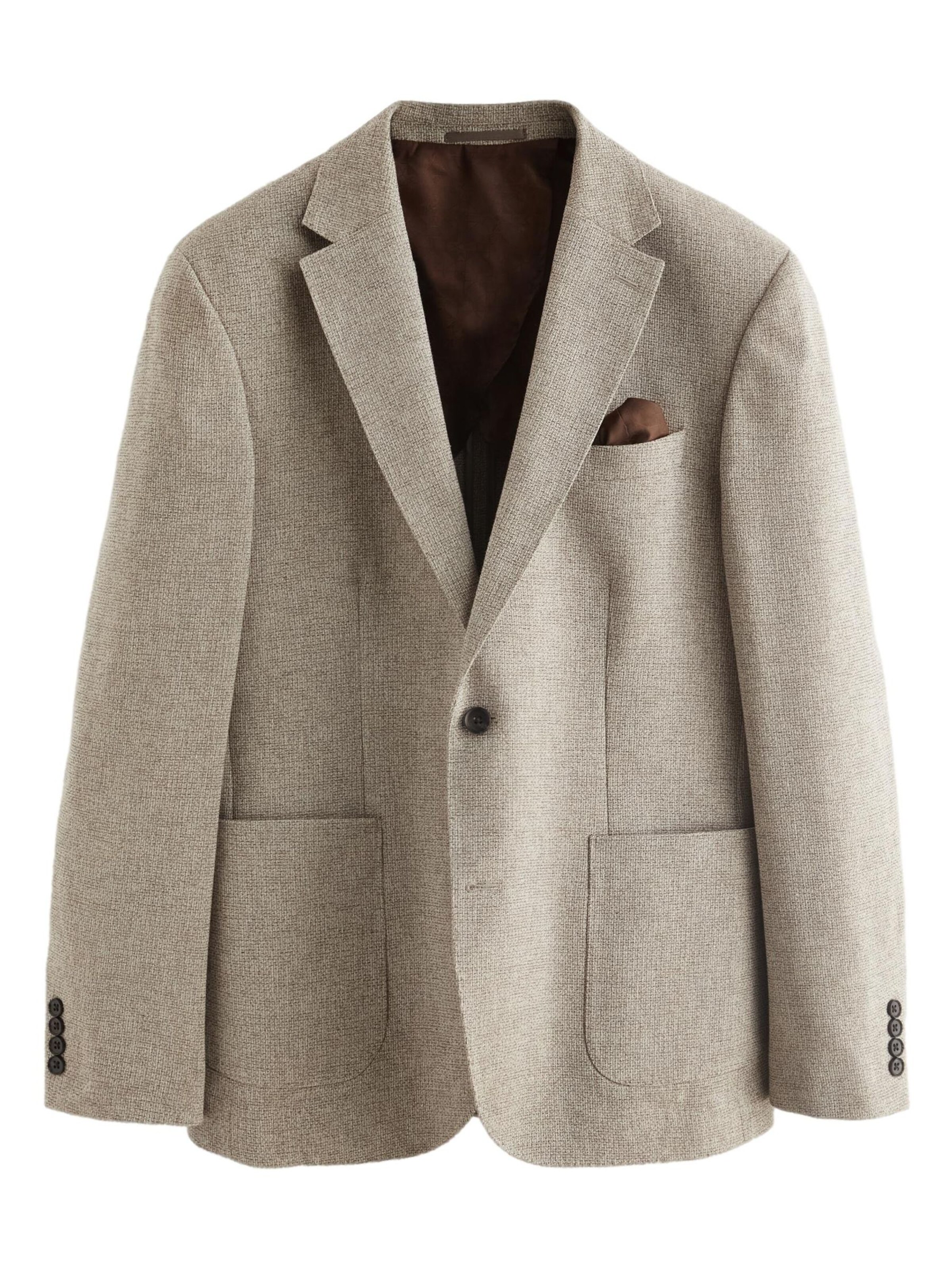 Next - Ajuste estrecho Chaqueta tipo saco para negocios 'Nova Fides' en gris: frente