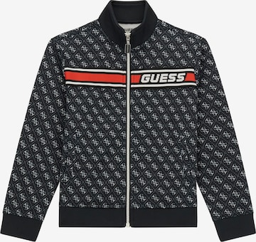 GUESS Zip-Up Hoodie in Blue: front