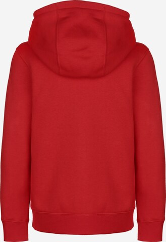 NIKE Athletic Zip-Up Hoodie in Red