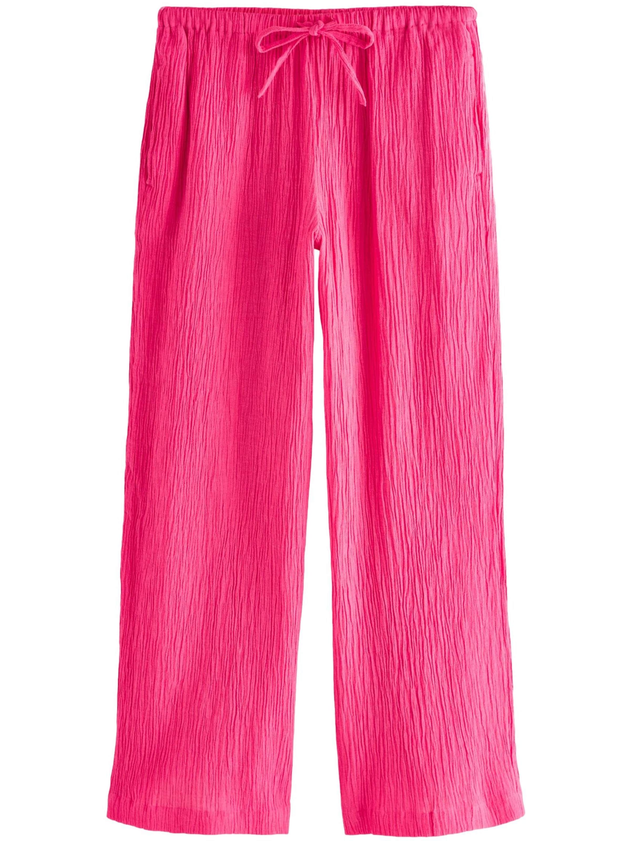 NextWide Leg/ Široke nogavice Hlače - roza boja: prednji dio