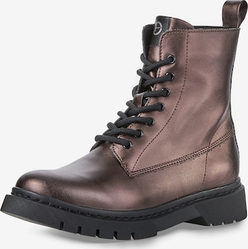 Bottines à lacets Tamaris en bronze : devant