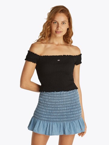 Tommy Jeans Top in Schwarz: Vorderseite