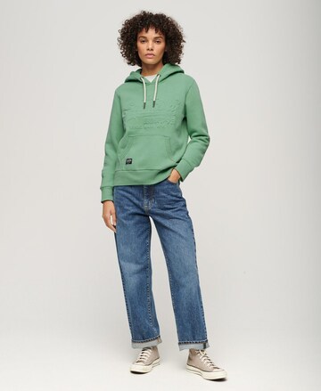 Sweat-shirt Superdry en vert : devant