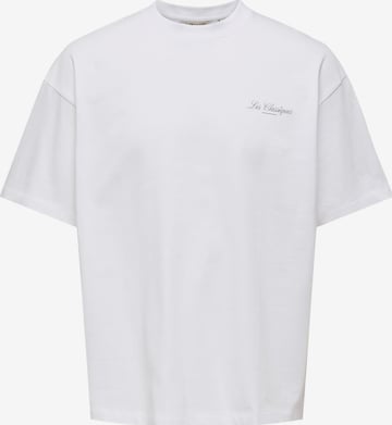 Only & Sons - Camiseta 'ONSLES CLASSIQUES' en blanco: frente