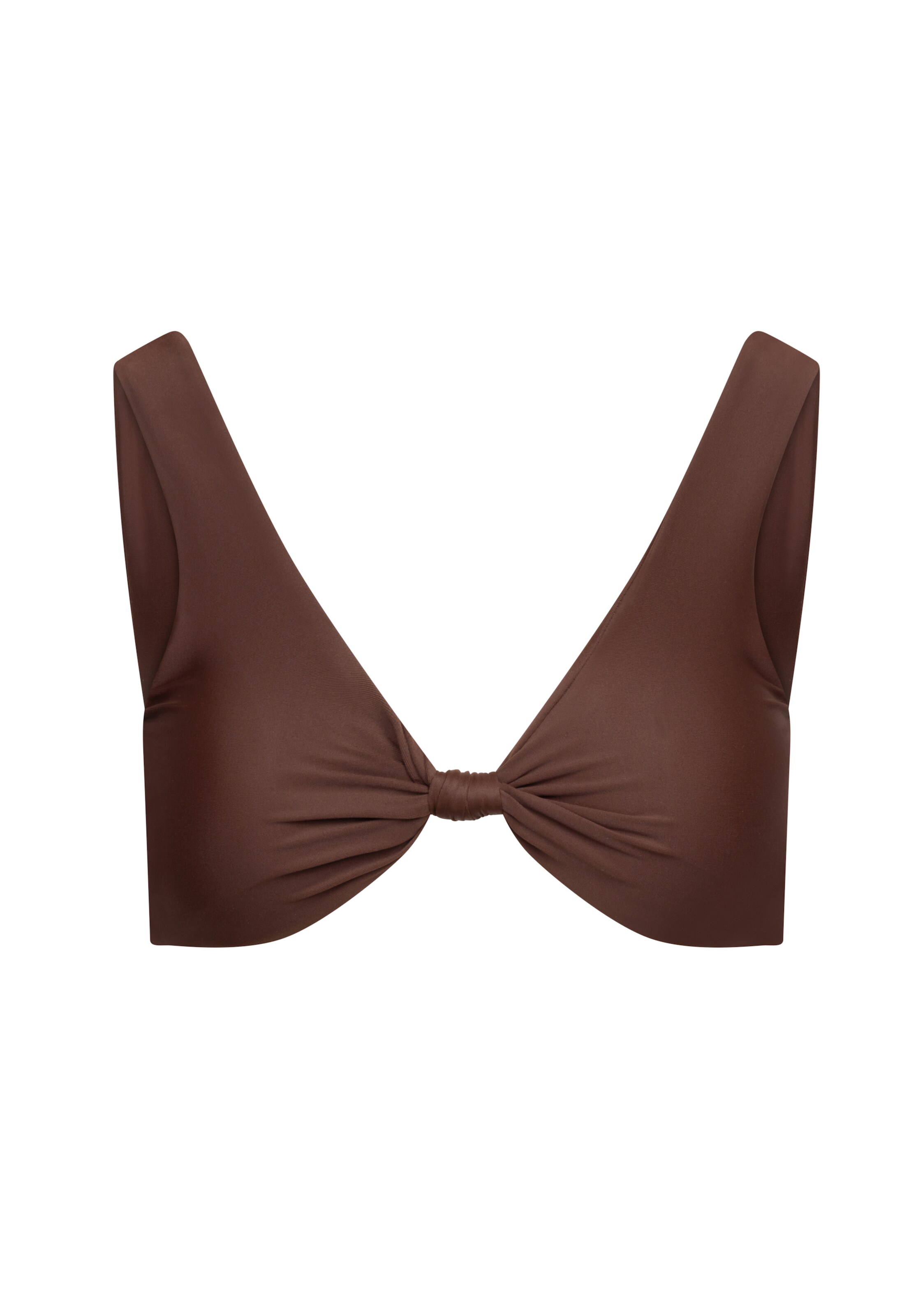 Moda Minx Triangel Bikinitop 'Simple Swim' in Braun: Vorderseite