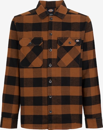DICKIES - Camisa 'SACRAMENTO' em castanho: frente