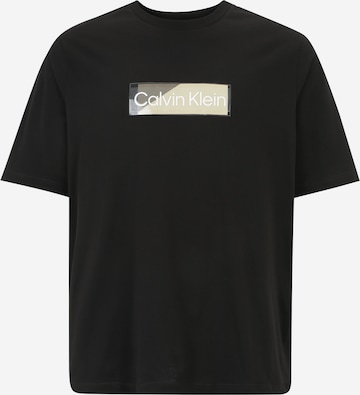 Calvin Klein Big & Tall Shirt in Black: front