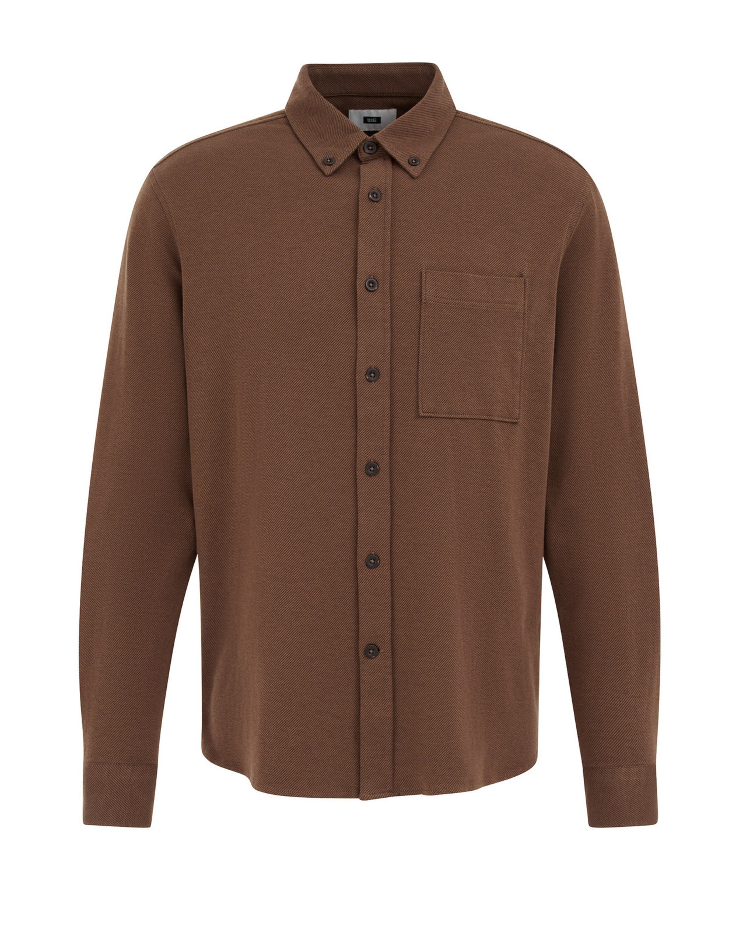 WE Fashion Klasický střih Košile – hnědá: přední strana