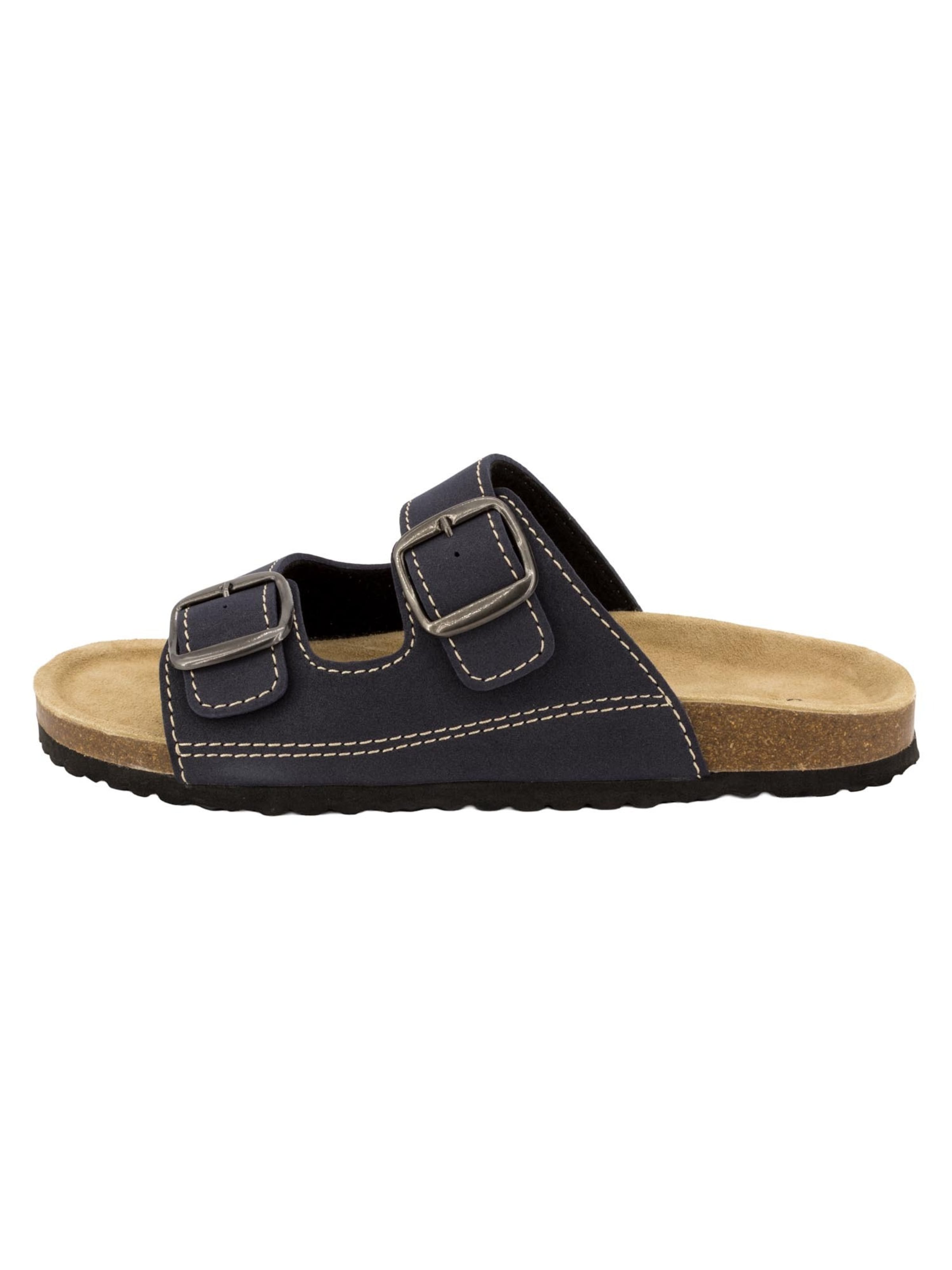 SUPERSOFT by Indigo Pantolette 'Classic' in Blau: Vorderseite