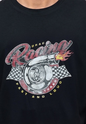 JACK & JONES Shirt 'JORRETRO ACTION MOVIE' in Zwart