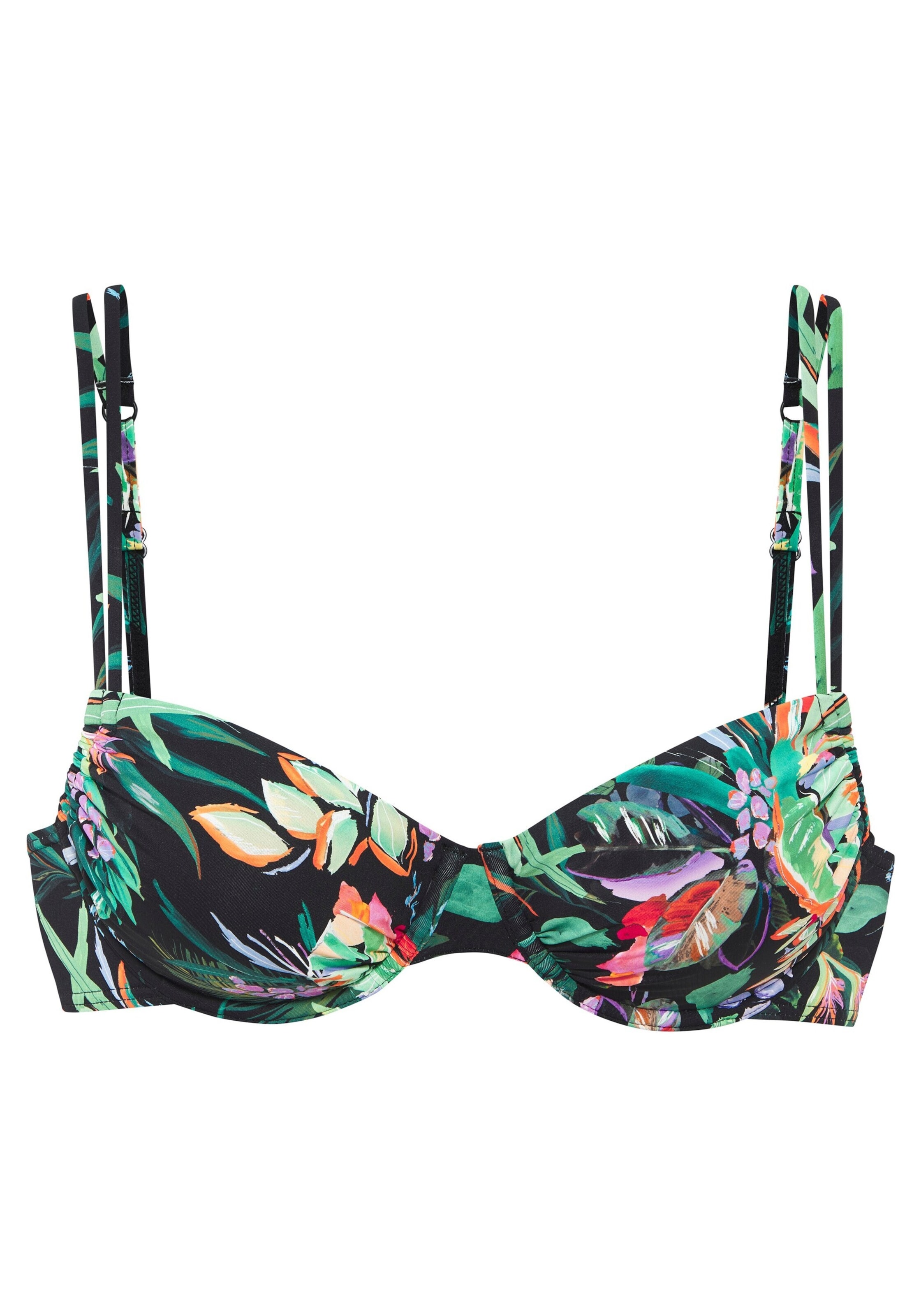 VENICE BEACH Góra bikini w rozmiarze 70/B w kolorze szmaragdowy / fioletowy / pomarańczowy / czarnym, Podgląd produktu
