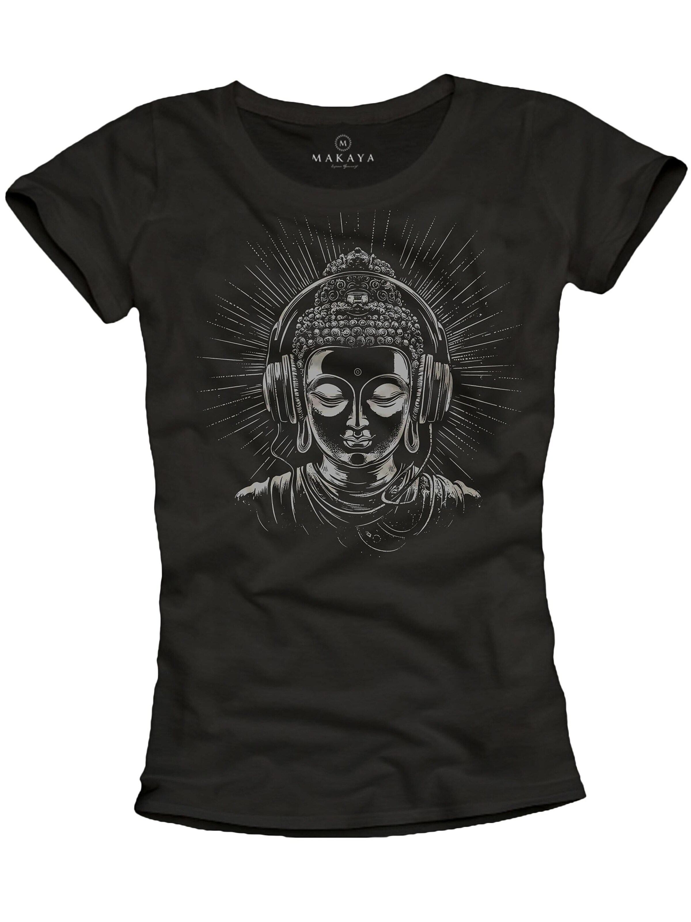 MAKAYA Shirt 'Buddha' in Black: front