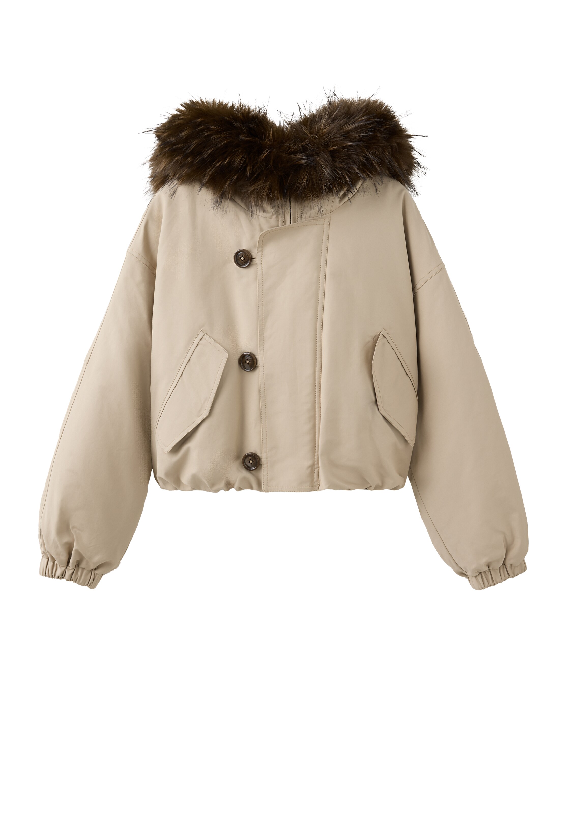 MANGO Between-season jacket 'CAMELITA' in Beige: front