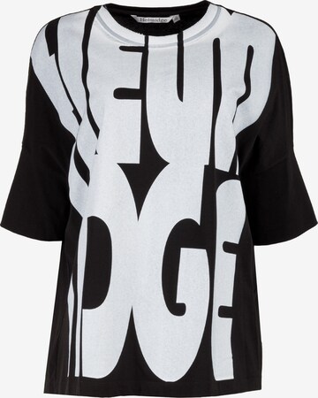 HELMIDGE Oversized Shirt in Black: front