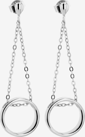 Akzent Earrings in Silver: front