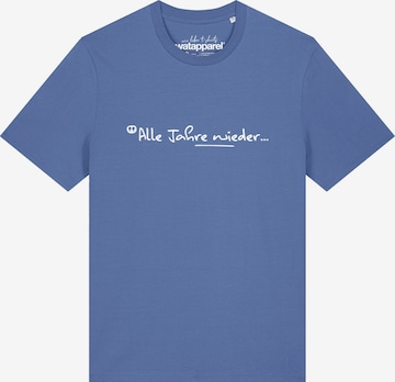 Maglietta 'Alle Jahre wieder' di Watapparel in blu: frontale
