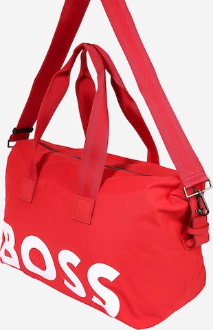 BOSS Black - Weekend bag em vermelho: frente