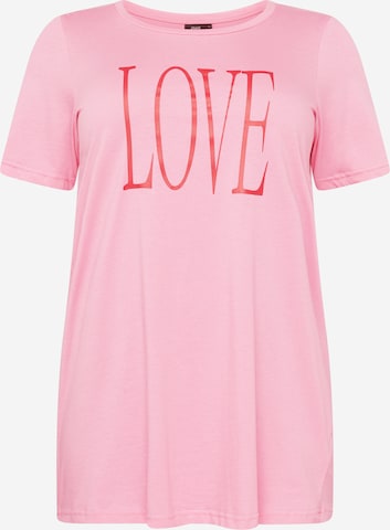 T-shirt Zizzi en rose : devant
