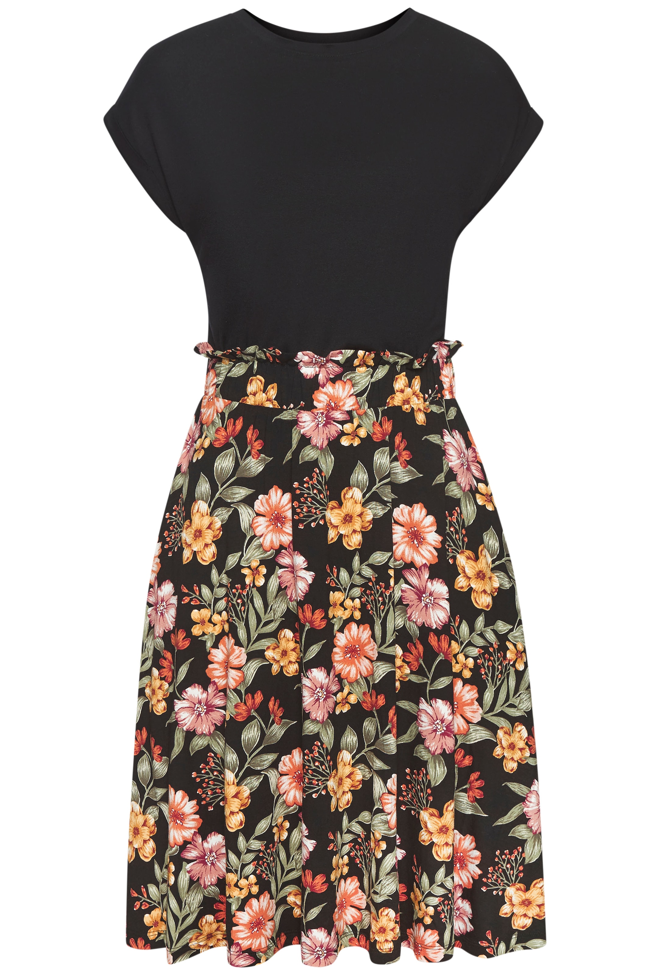 BUFFALO Kjole i oliven / orange / rød / sort, Produktvisning