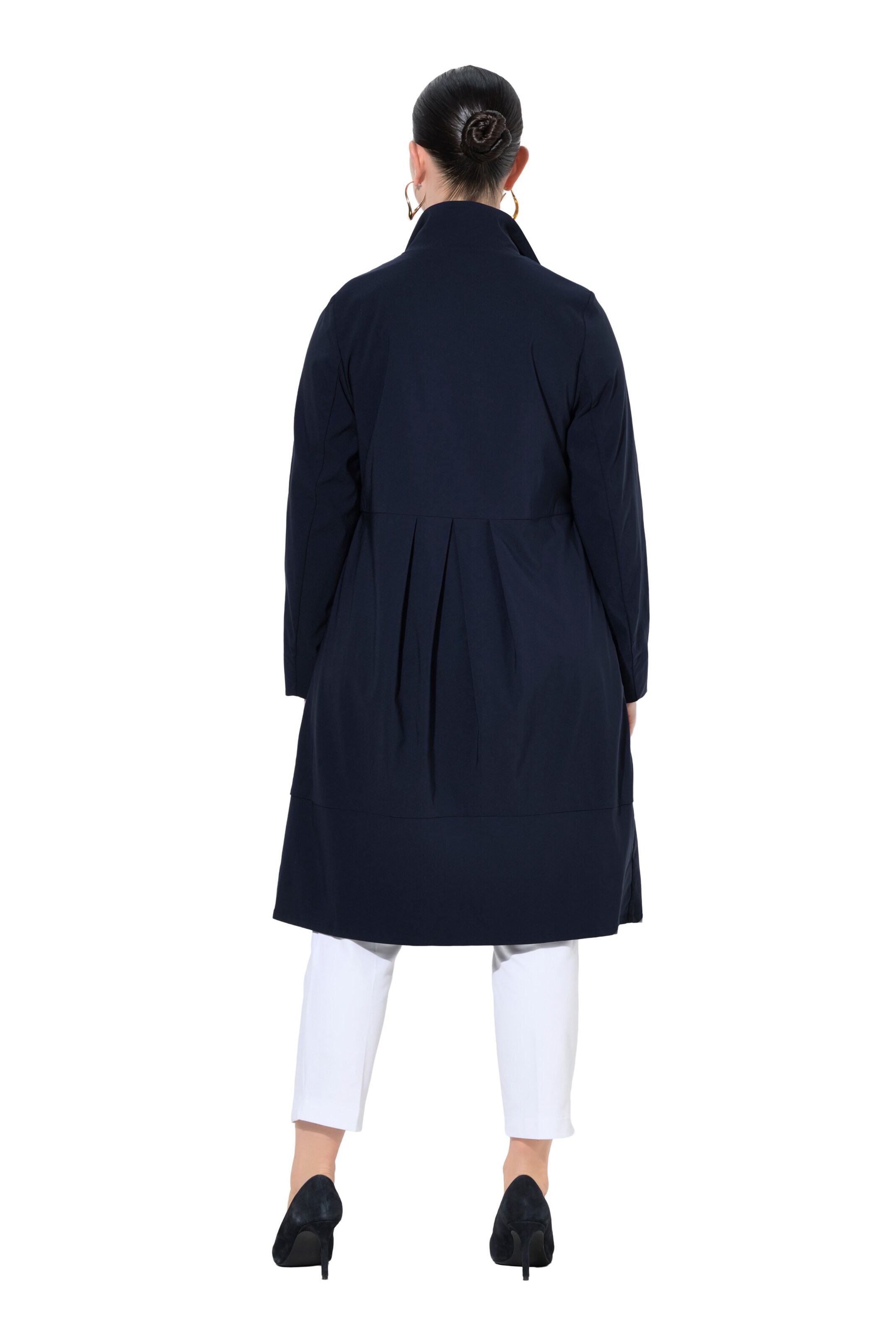 Ulla Popken Between-Seasons Coat in Blue