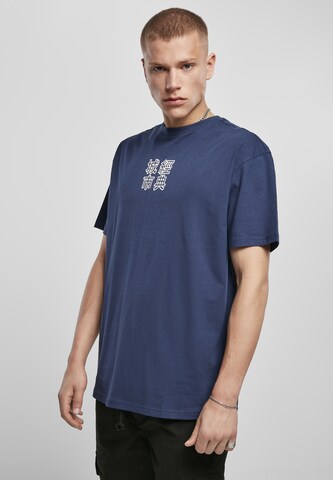 Urban Classics Majica 'Chinese Symbol' | modra barva: sprednja stran