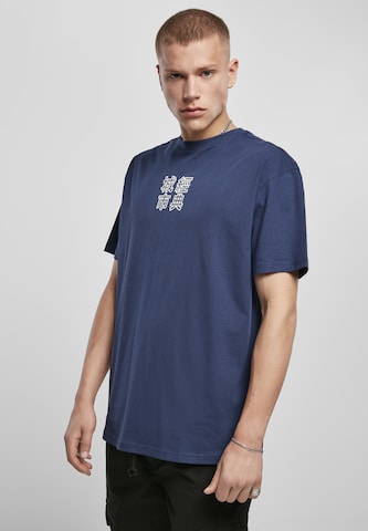 Urban Classics Shirt 'Chinese Symbol' in Blauw: voorkant