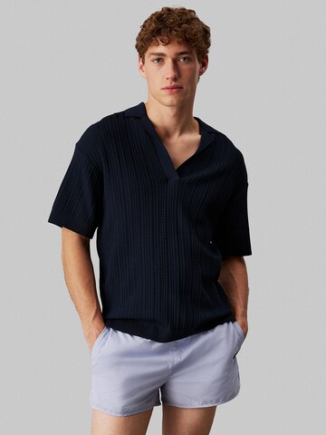 T-Shirt Calvin Klein Swimwear en bleu : devant