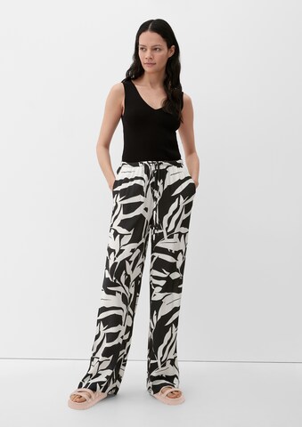 s.Oliver Wide leg Broek in Zwart