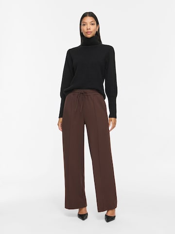 VILA Wide leg Pants 'VIClua' in Brown: front