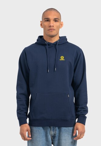 Oldskull Hoodie in Blau: Vorderseite