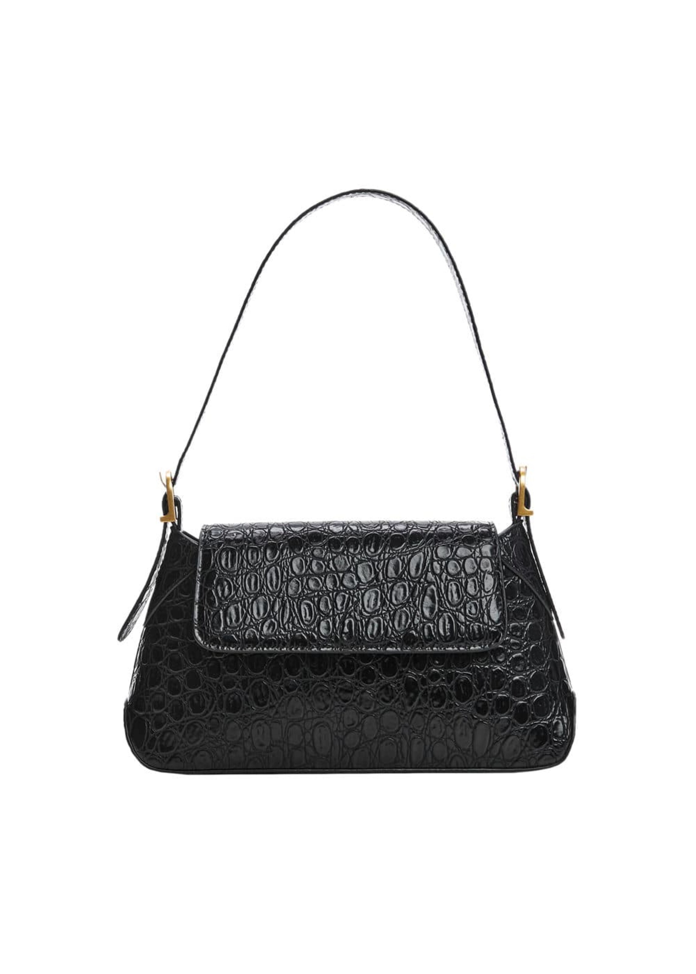 MANGO Schultertasche in Schwarz: Vorderseite