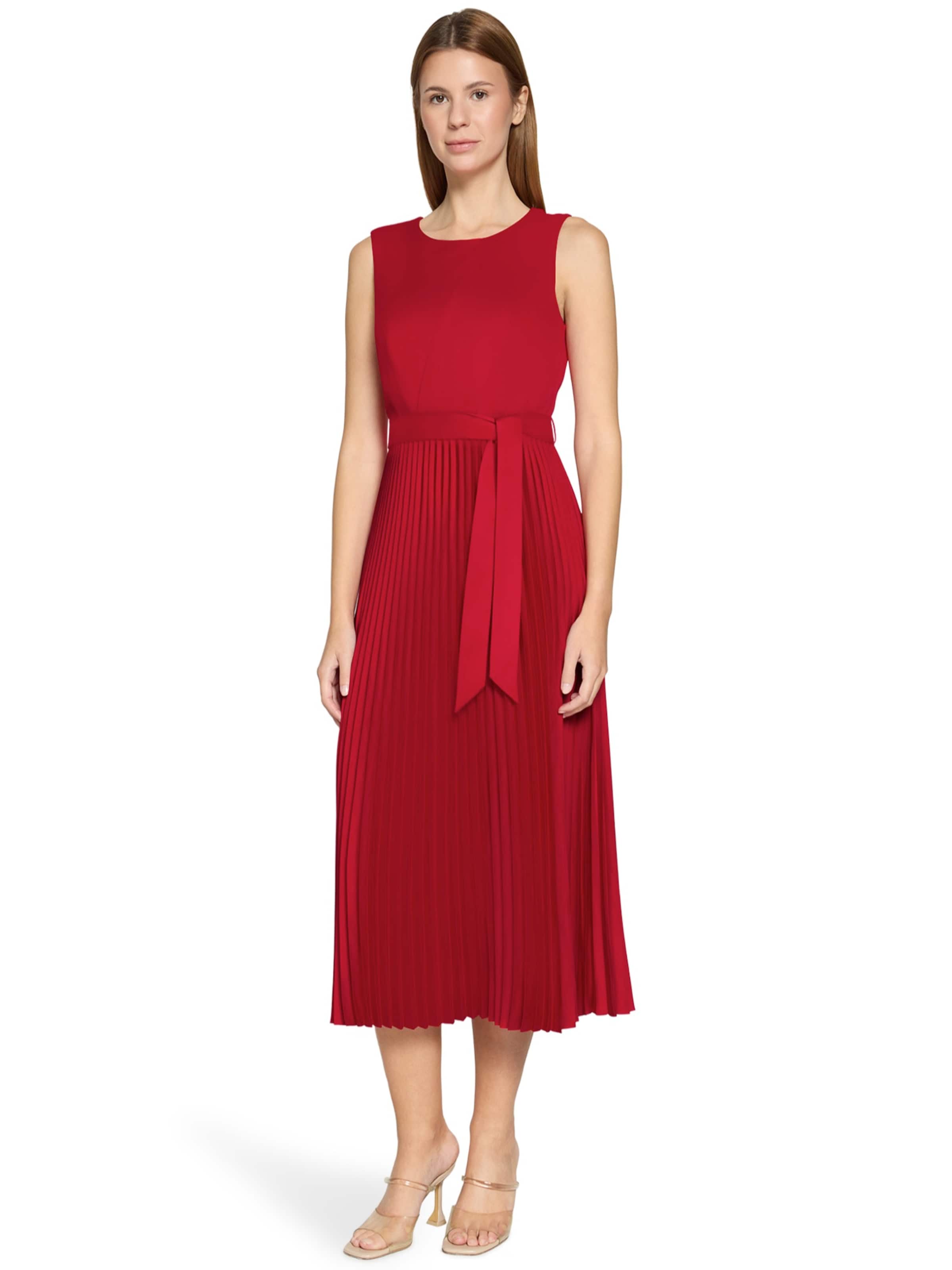 Robe Vera Mont en rouge : devant