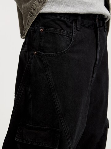 Wide leg Jeans cargo di Pull&Bear in nero