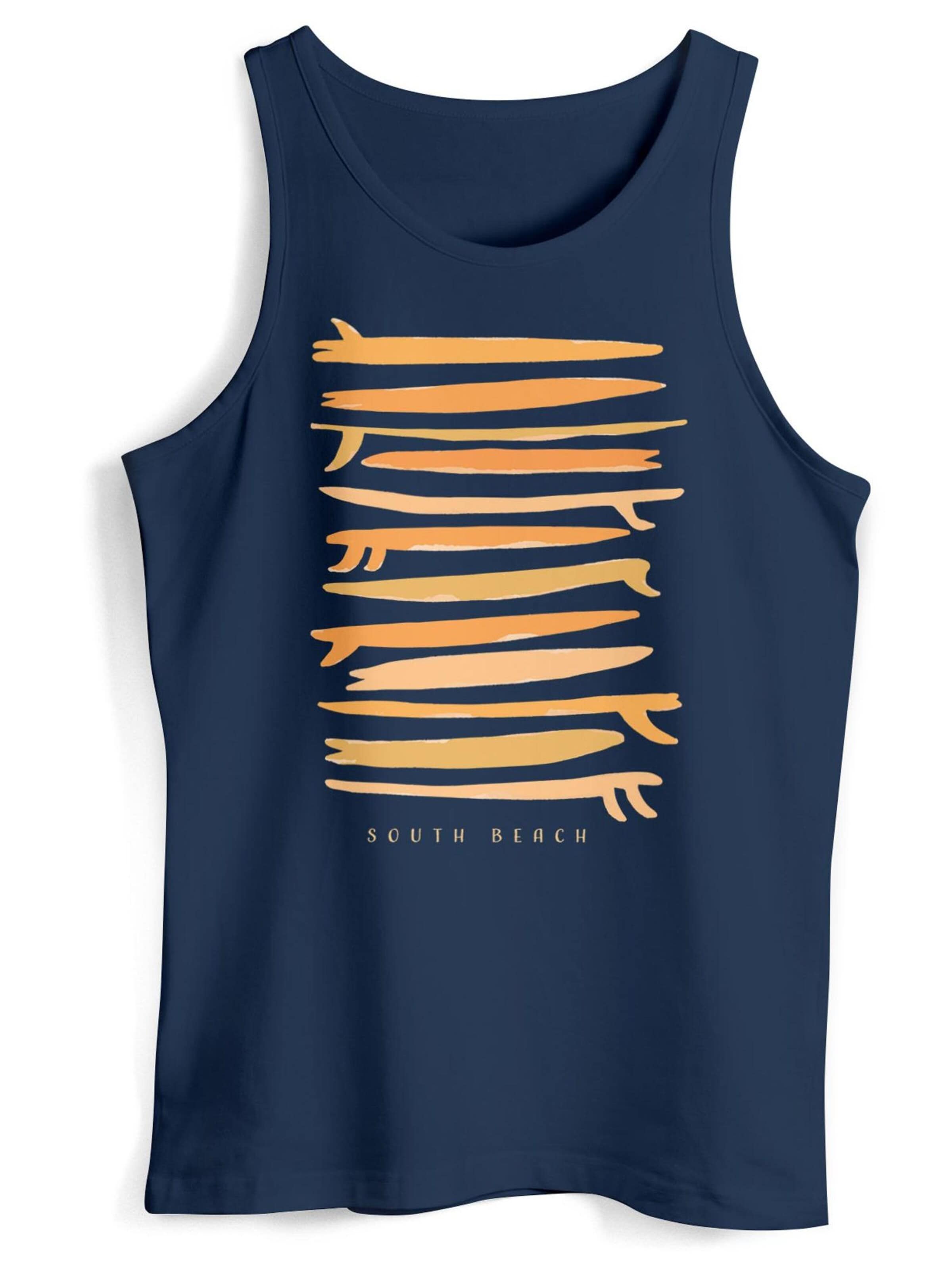 Neverless Shirt 'Surf Boards South' in Blue: front