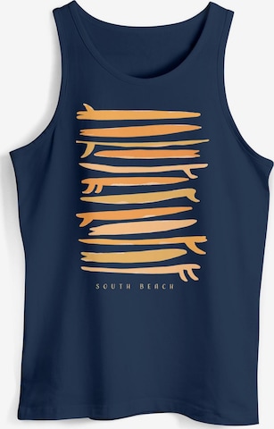 Neverless Shirt 'Surf Boards South' in Blue: front