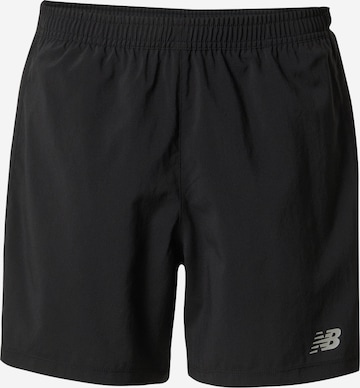 new balance Regular Workout Pants in Black: front