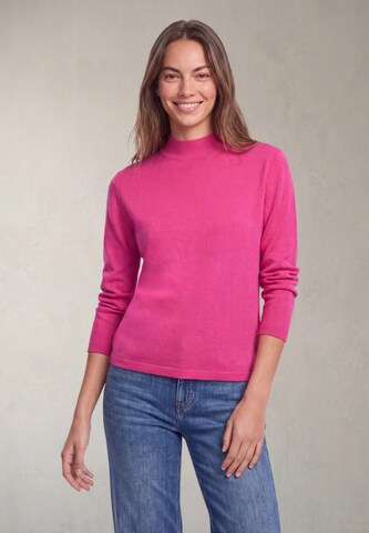 Street One Studio Langarm Pullover mit Turtle Neck in Pink: Vorderseite