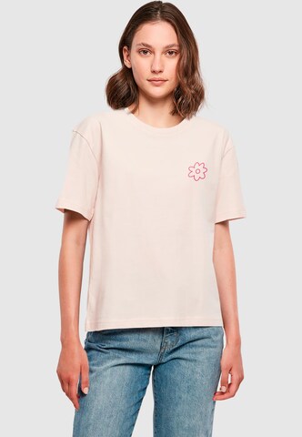Merchcode Shirt 'Flower' in Roze: voorkant