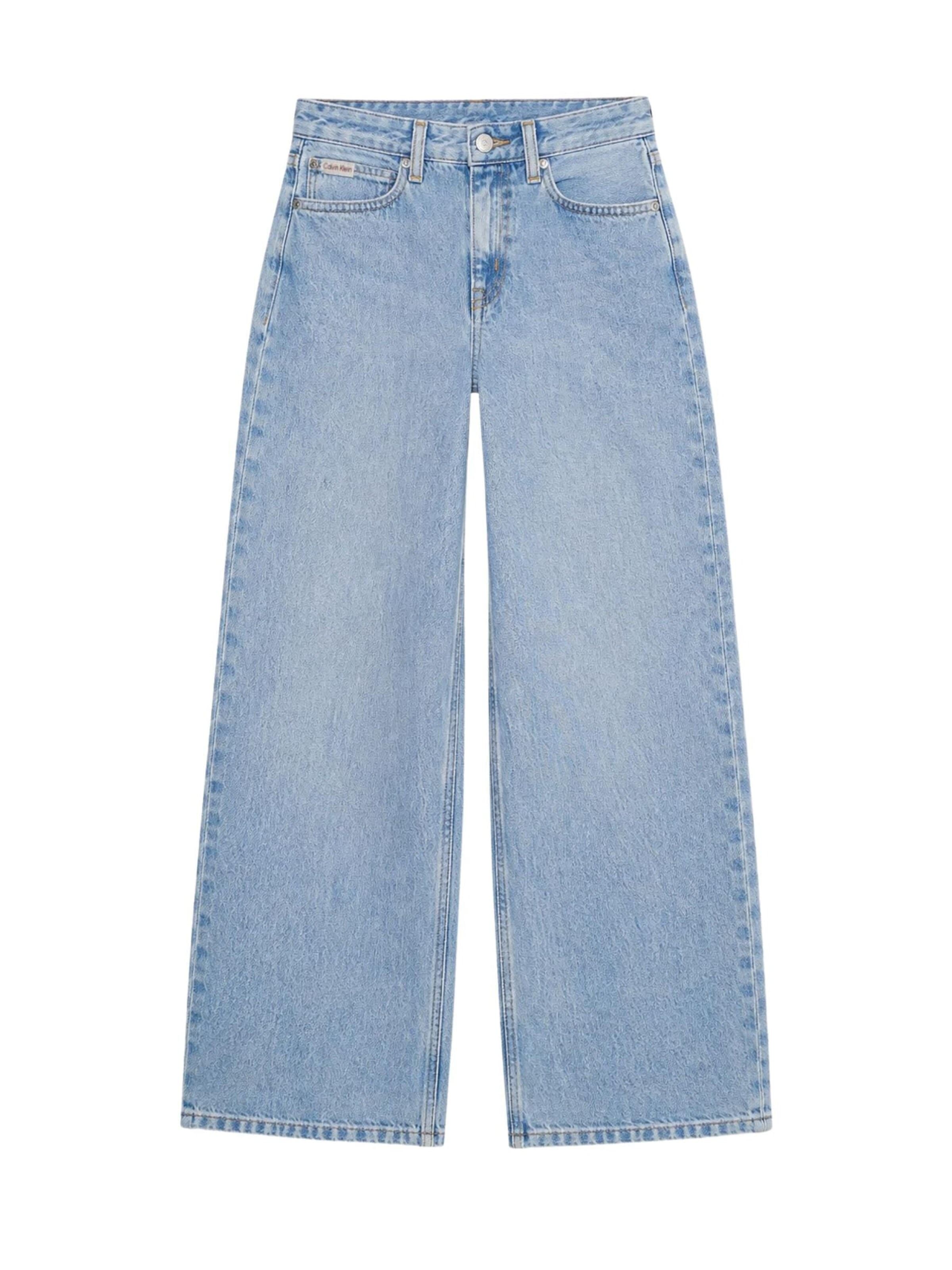 Calvin Klein Kids Wide leg Pants in Blue: front
