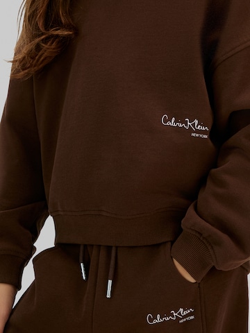 Calvin Klein Jeans Μπλούζα φούτερ σε καφέ