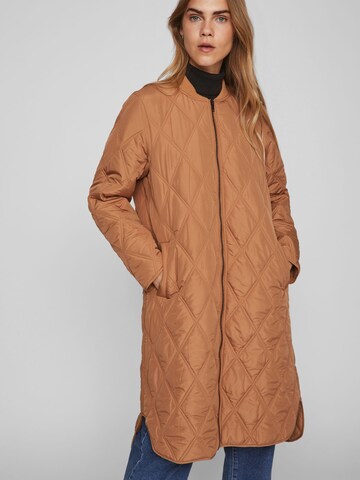 VILA Between-Seasons Coat in Brown: front