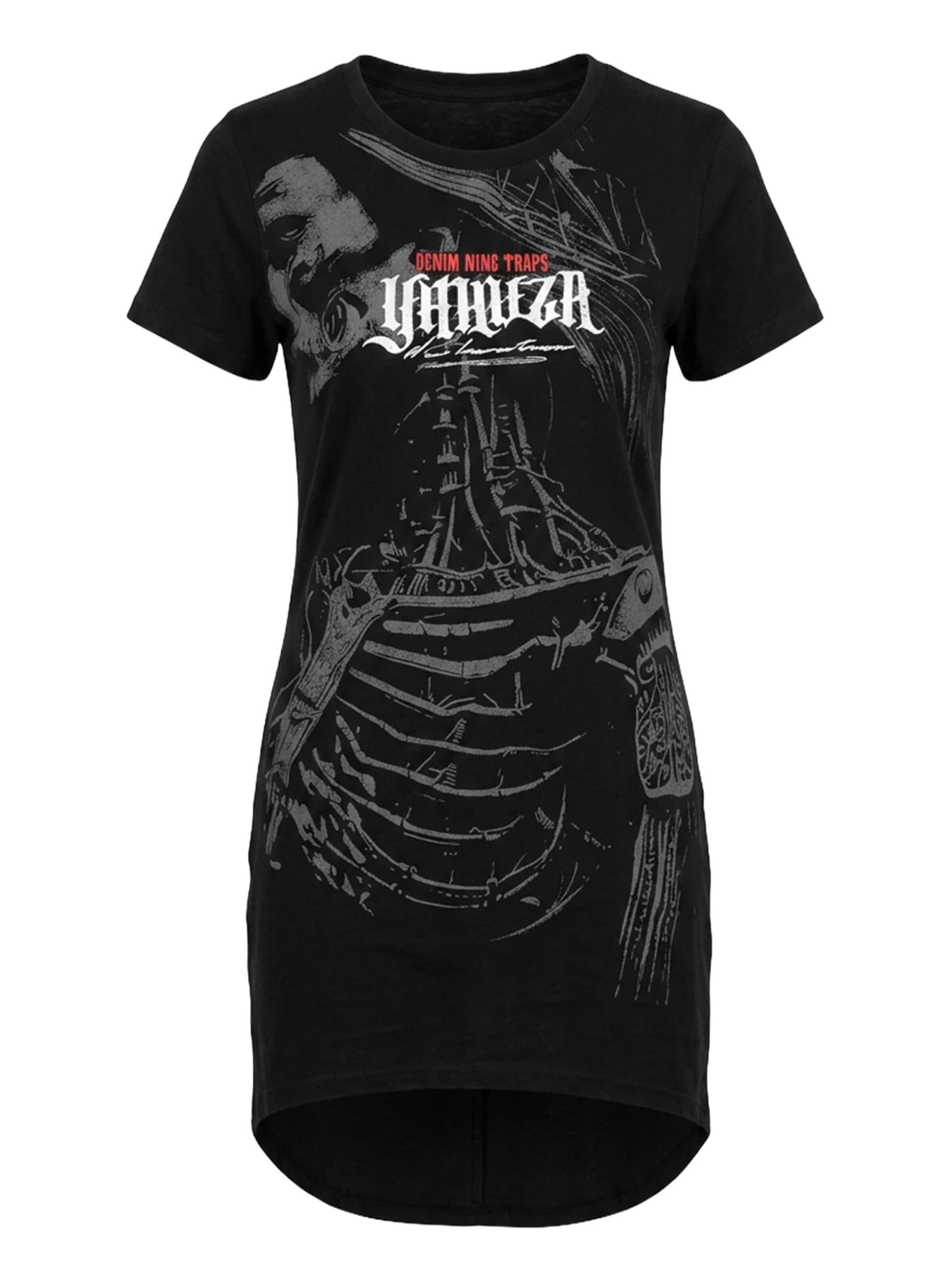 Yakuza Shirt Dress 'Insights' in Black: front