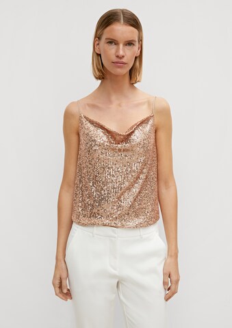 COMMA Top in Gold: front