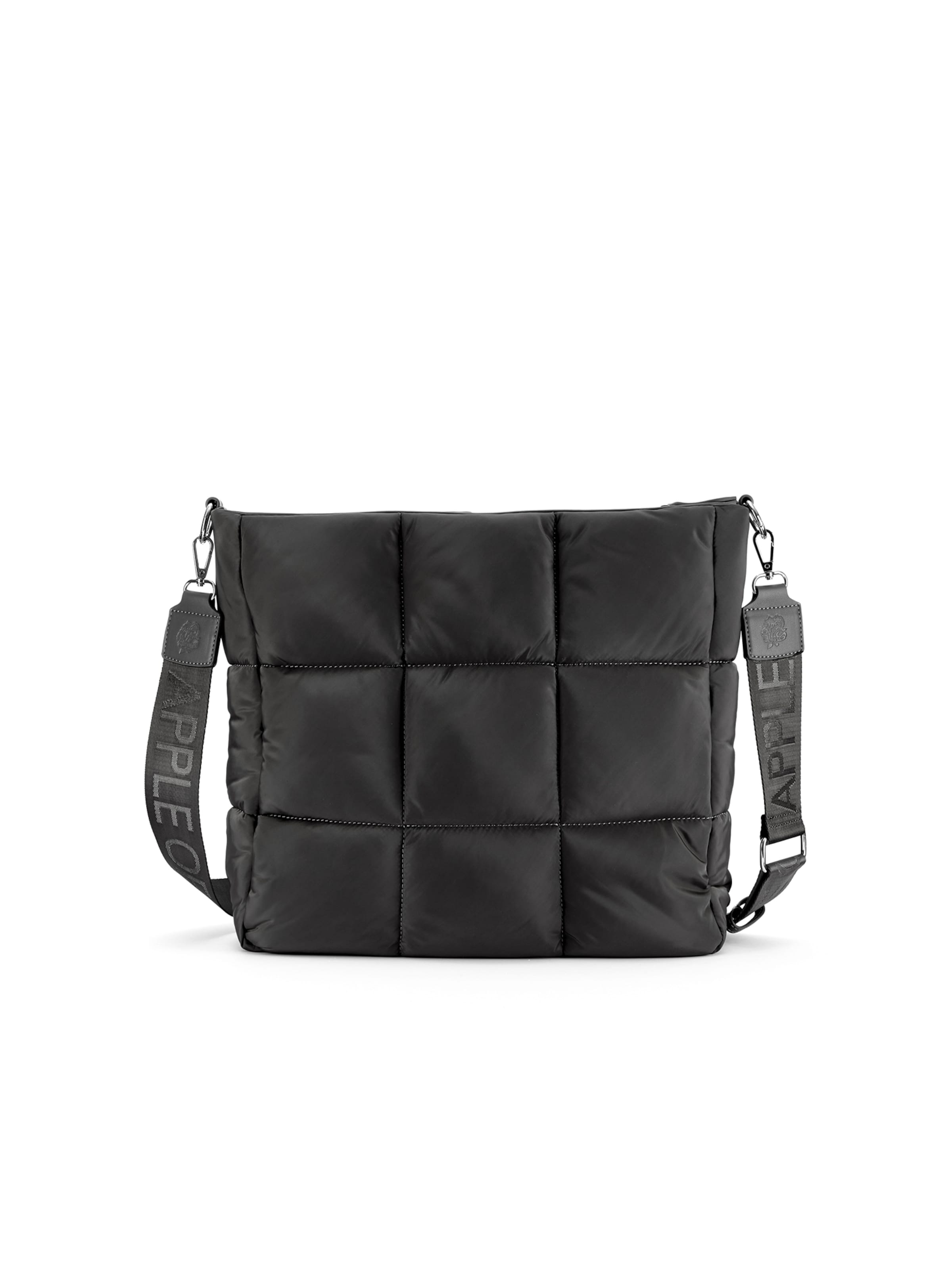 Apple of Eden Tasche 'STOCKHOLM' lässiger und geräumiger Shopper im angesagten Puffer-Design in Schwarz: Vorderseite